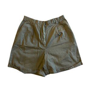 VTG 80s/90s Jessica Sport Olive Green Pleated Walking Shorts 100% Cotton Bermuda